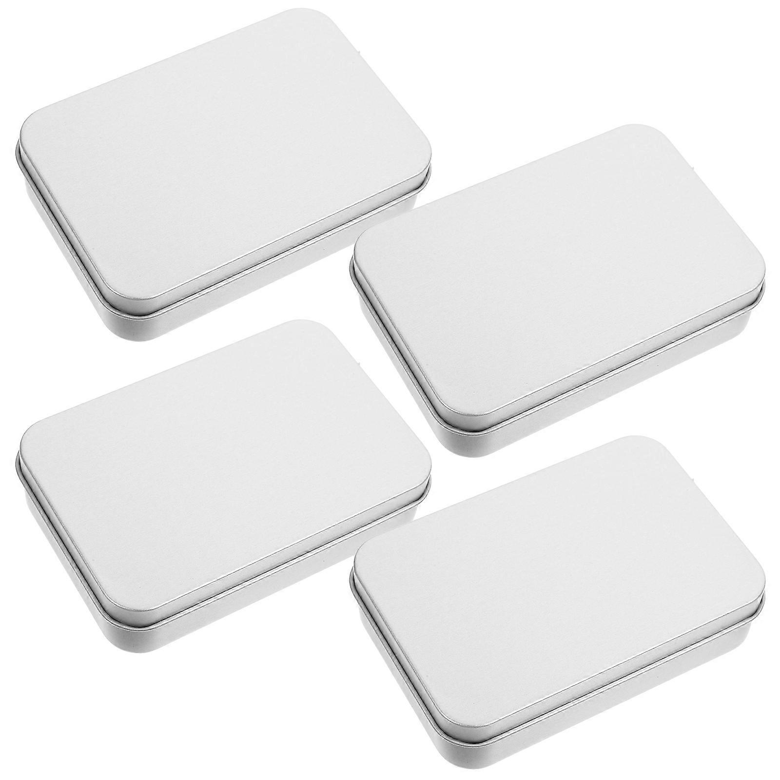 It looks like you're referring to a product listing for **silver metal tin boxes with lids**. Here's a cleaned up and properly formatted version of