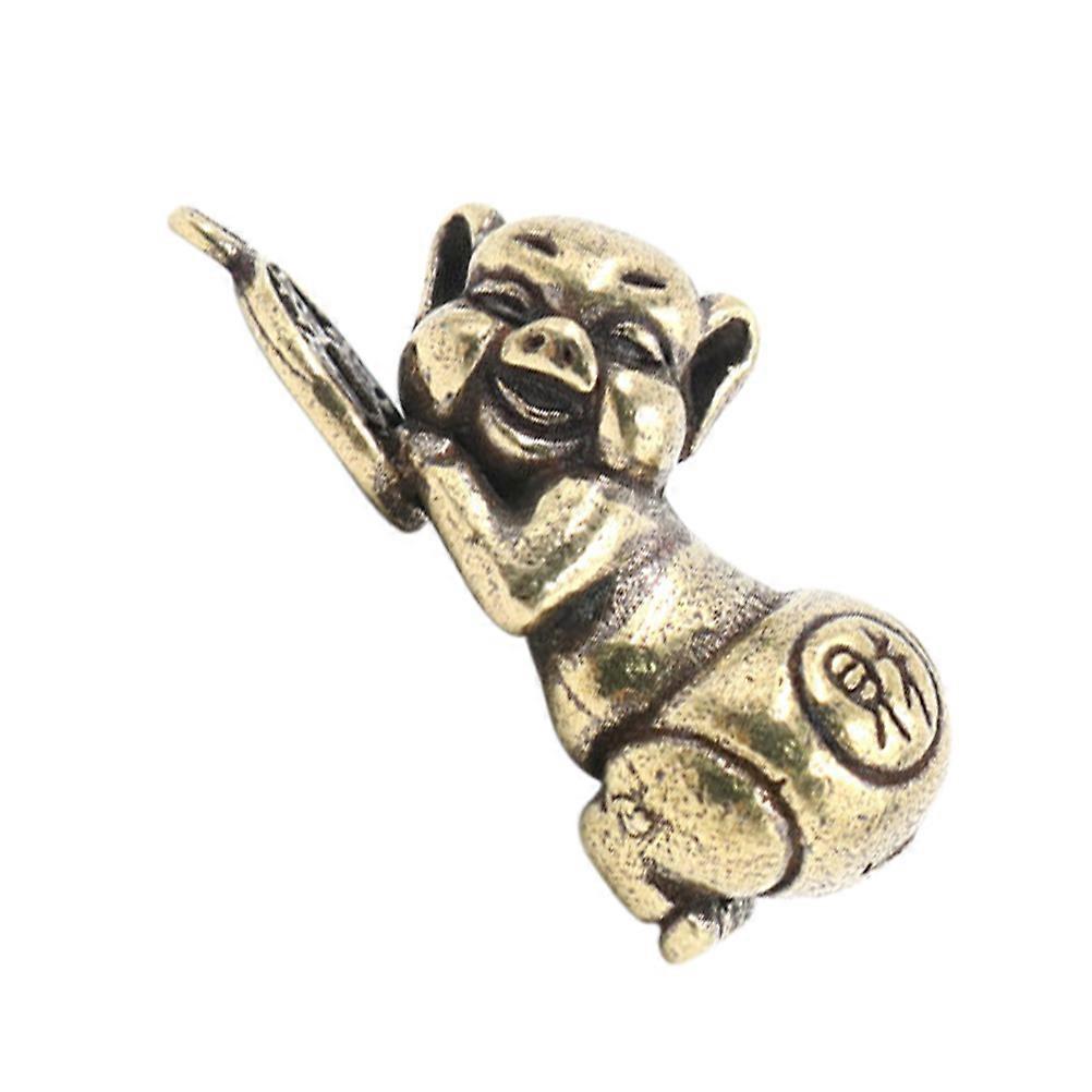 Pig Pendant Copper Pig Hanging Ornament Keychain Making Adorn Pig Charms
