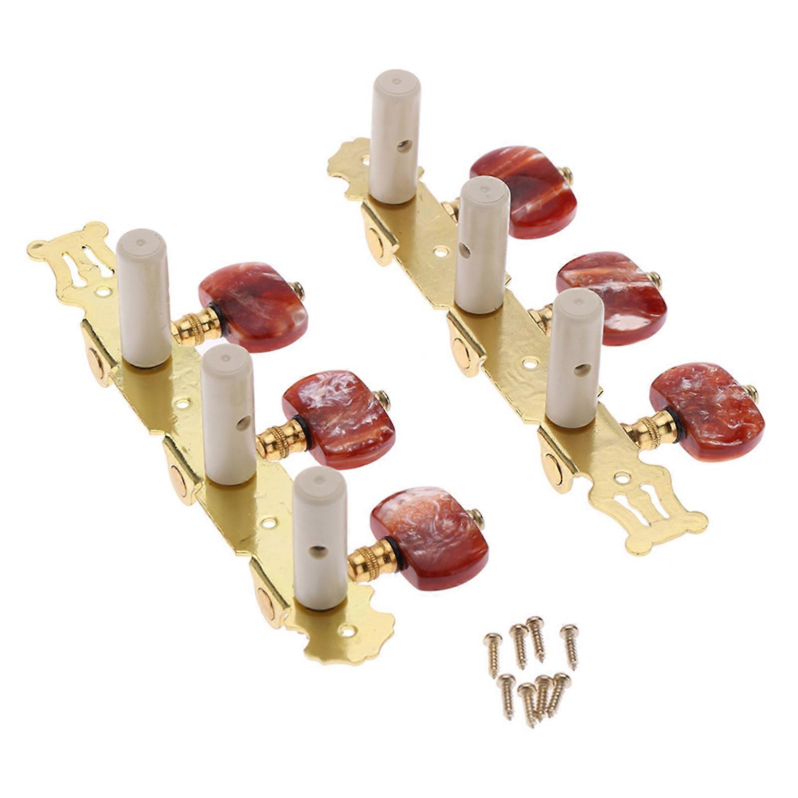 Alice AO-020HV2P 2pcs(Left + Right) Classical Guitar Tuning Key Gold /Black Plated Peg Tuner Machine Head(long) String Tuner
