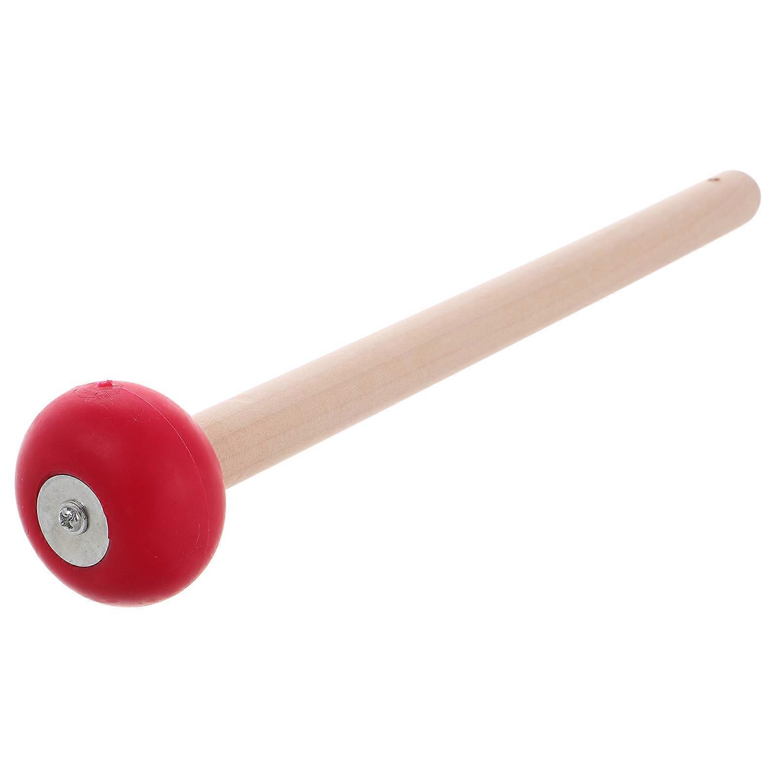 Wooden Gong Mallet with Rubber Tip, Ergonomic Handle for Percussion, Stage Performances, Ceremonies, and Multi Instrument Use