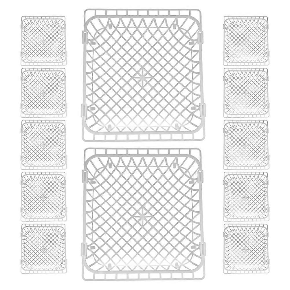 12pcs Plastic Bird Nests for Pigeons Quails with Durable Craftsmanship White Color Suitable for