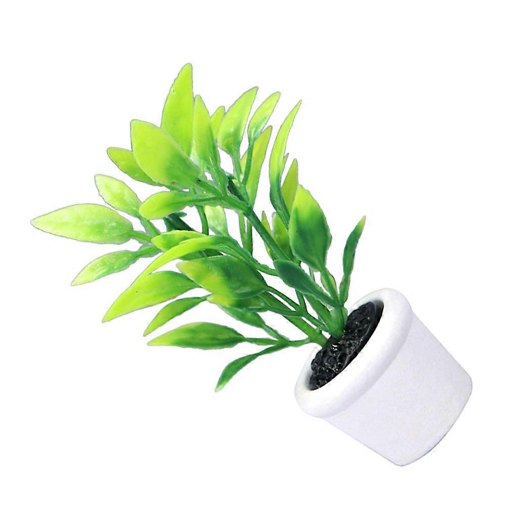 Artificial Bonsai Mini House Decor 2.4X0.9X0.9in Simple Color DIY Lovers 1Pack