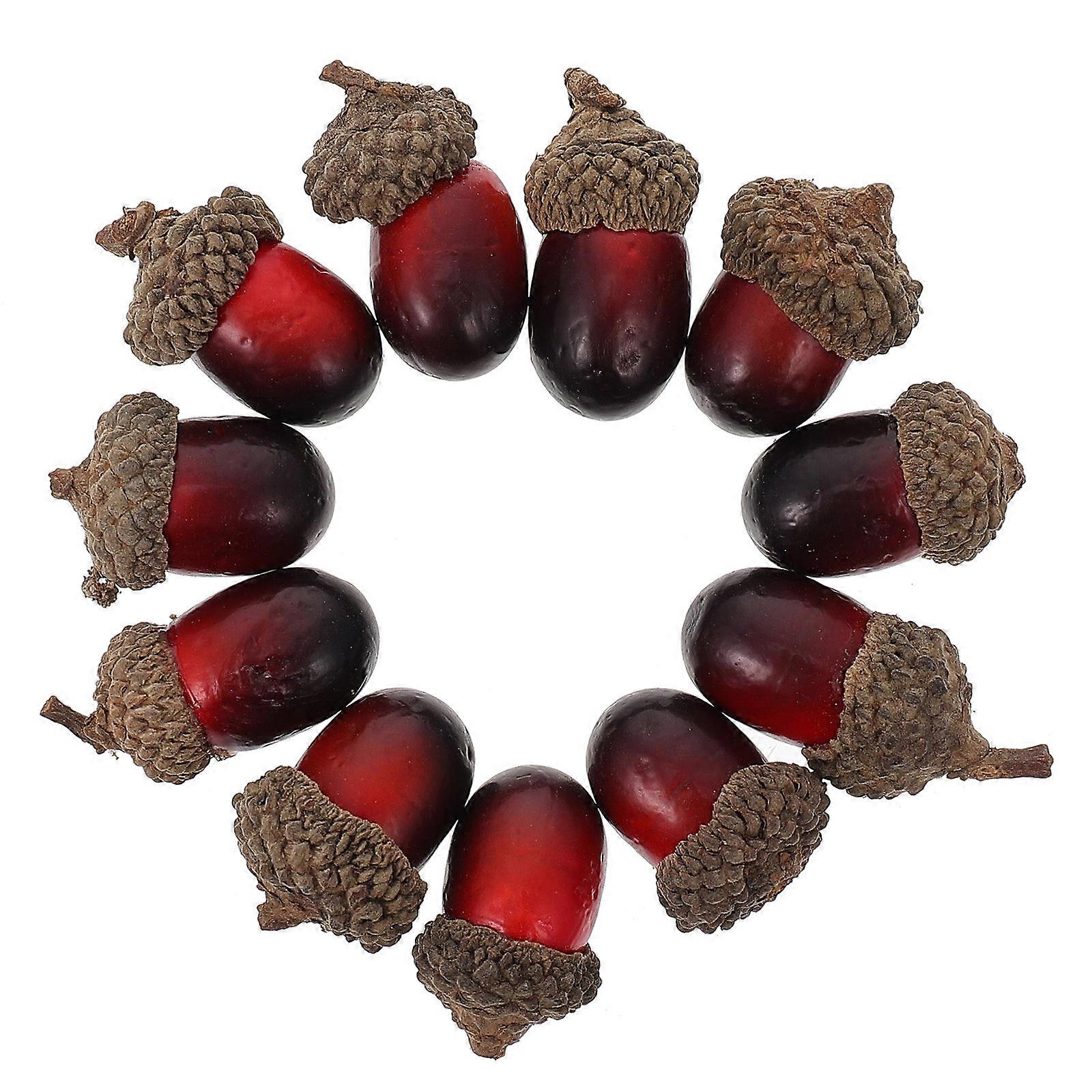 Artificial Acorn Decorations for Decor 25Pcs Lifelike Acorns Simulation Set