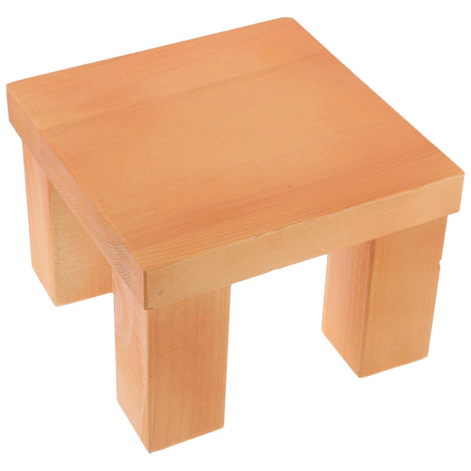 Wooden Mini Stool Display Stand for Indoor Home Decor and Photography Props 1 Piece