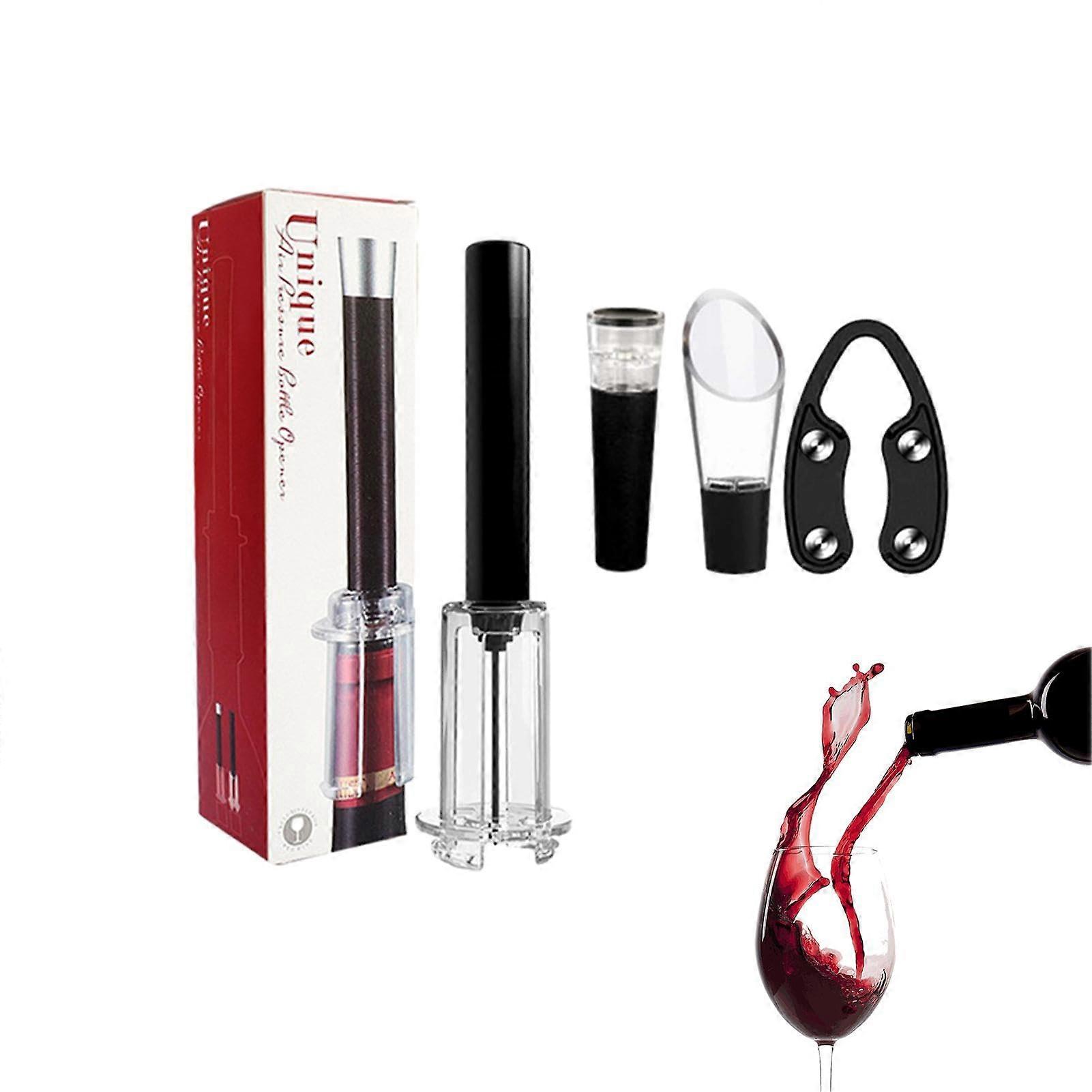 Wine Opener Set, Red Wine Bottle Opener Set, Vacuum Seal Stopper, Manual Opener For Bar Home Outdoor, Plastic Head