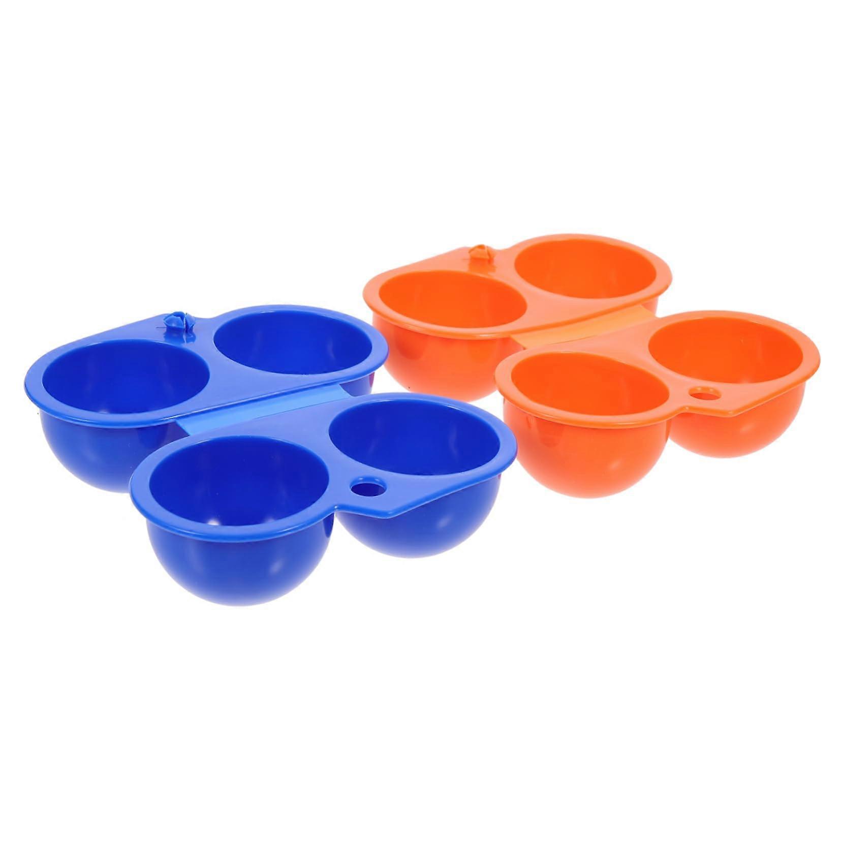 Portable plastic egg container Egg holder for camping, 2 pieces stackable and lightweight for picnic and outdoor activities