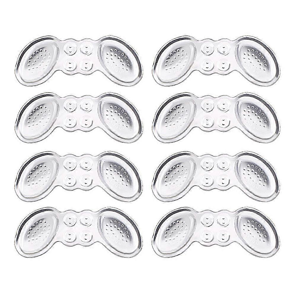 4 Pairs Invisible Transparent Heel Stickers for High Heels Rear Pads Protective Use Lightweight