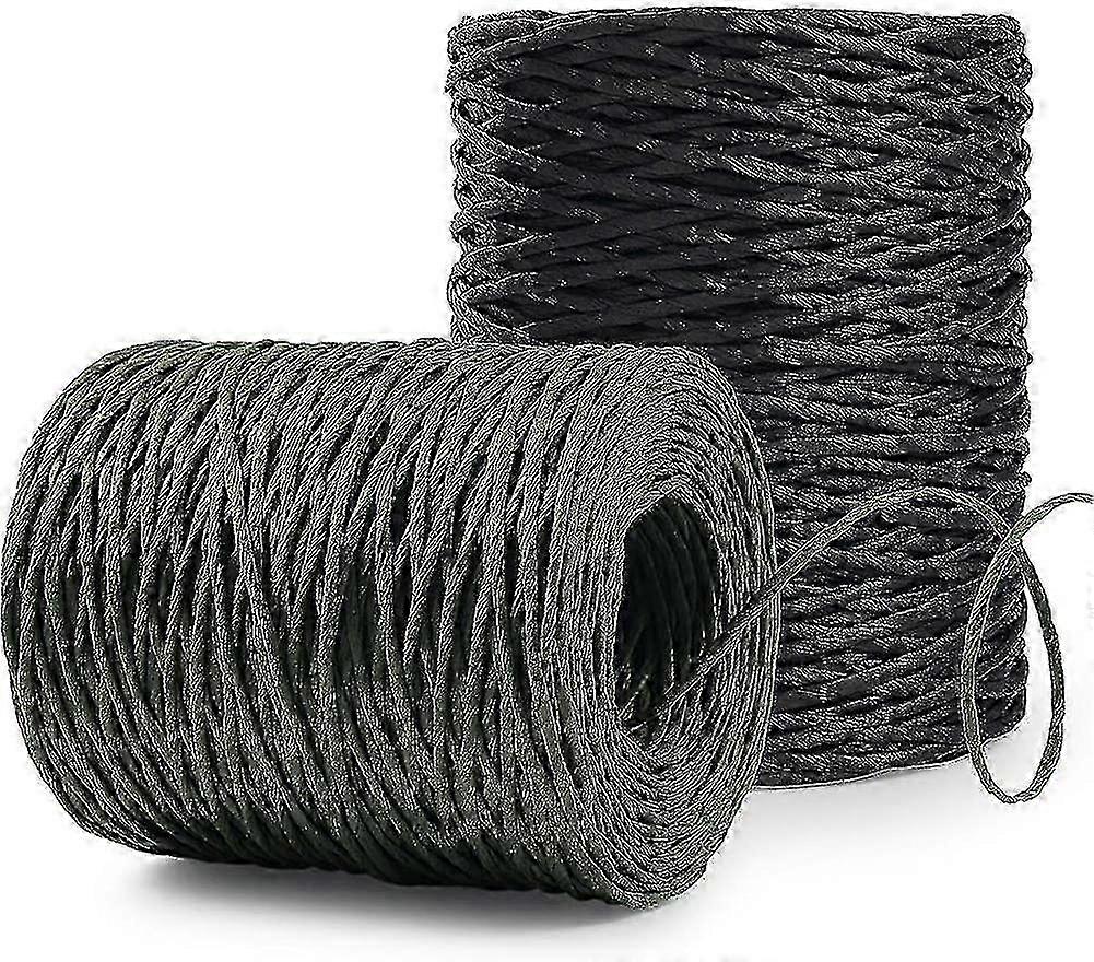 2 X 150m Paper Cord, Paper Thread, Natural Iron Wire Paper Cord, Iron Wire Rattan Paper SZRH A-S