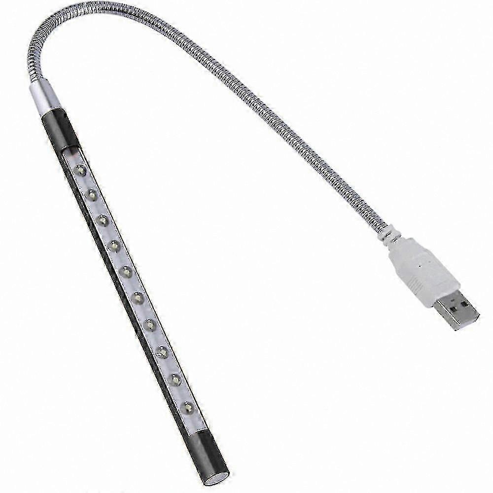Adjustable LED Gooseneck Lamp with Touch Dimmer for Notebook and Keyboard Night Light Use
