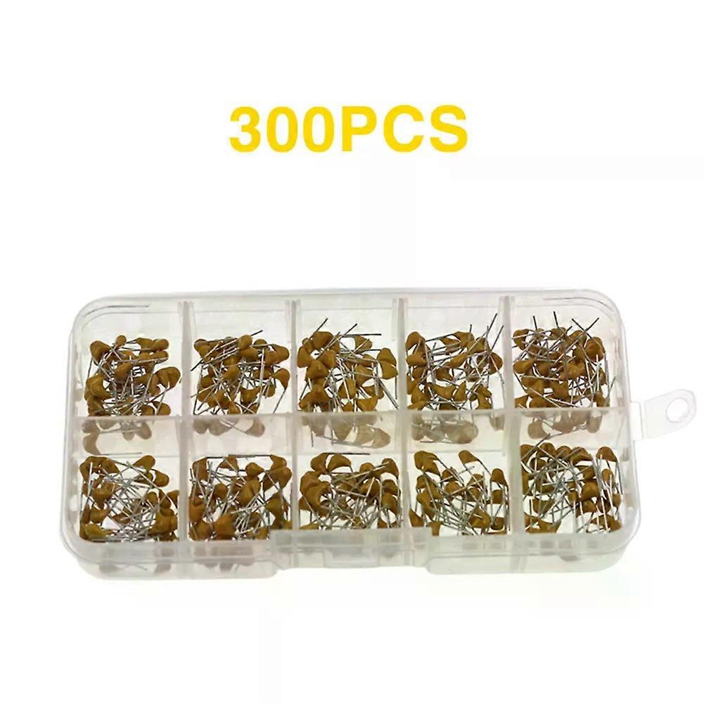 Capacitor Electrolytic 10 Value 10pf - 100nf 300PCS Accessory Replacement Replacesf Solid Capacitors Tolerance 10%