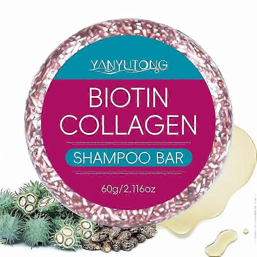 ビオチン シャンプーバー 髪の成長、ビオチン、コラーゲン、ヒマシ油、pHバランス、硫酸塩フリーの髪の肥厚と強化のためのシャンプーバー