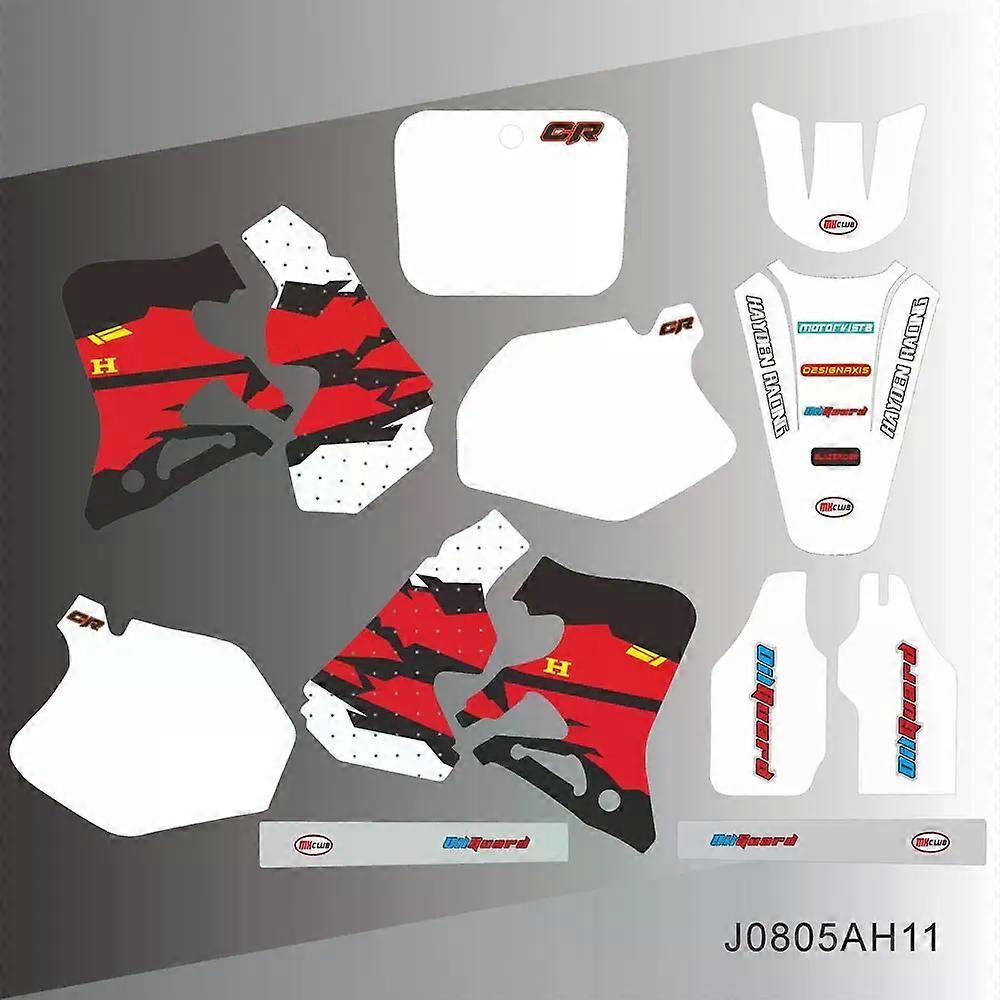 For HONDA CR250 1995 1996 CR125 1995 1996 1997 Full Graphics Decals Stickers Motorcycle Background Custom Number Name