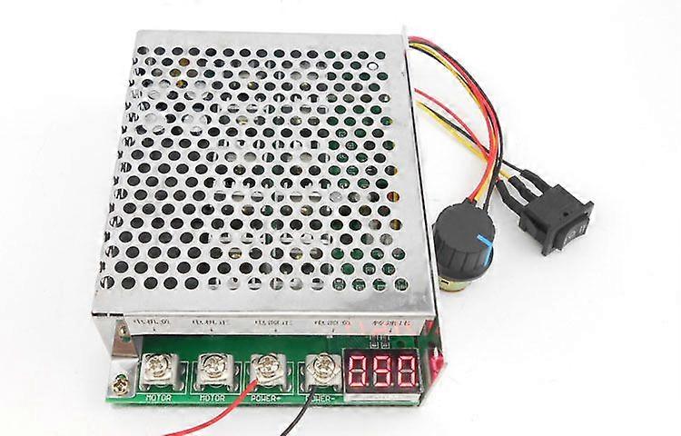 DC motor speed regulator pump pwm stepless speed switch forward reverse digital tachometer 10-55v