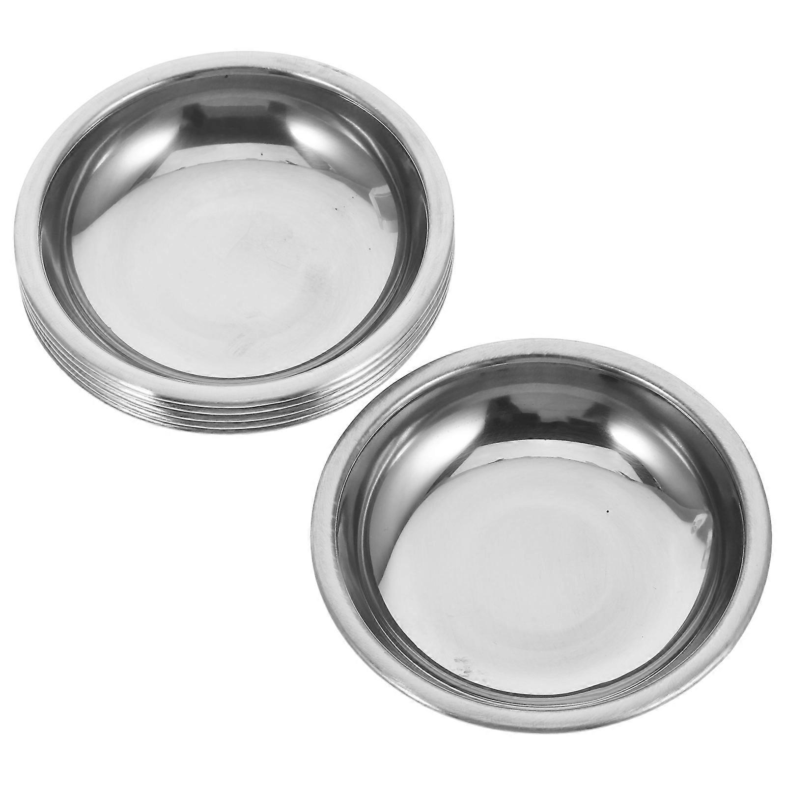 Here's a refined and professional product description based on your input:
**6pcs Stainless Steel Sauce Dishes – Mini Round Dipping Bowls for