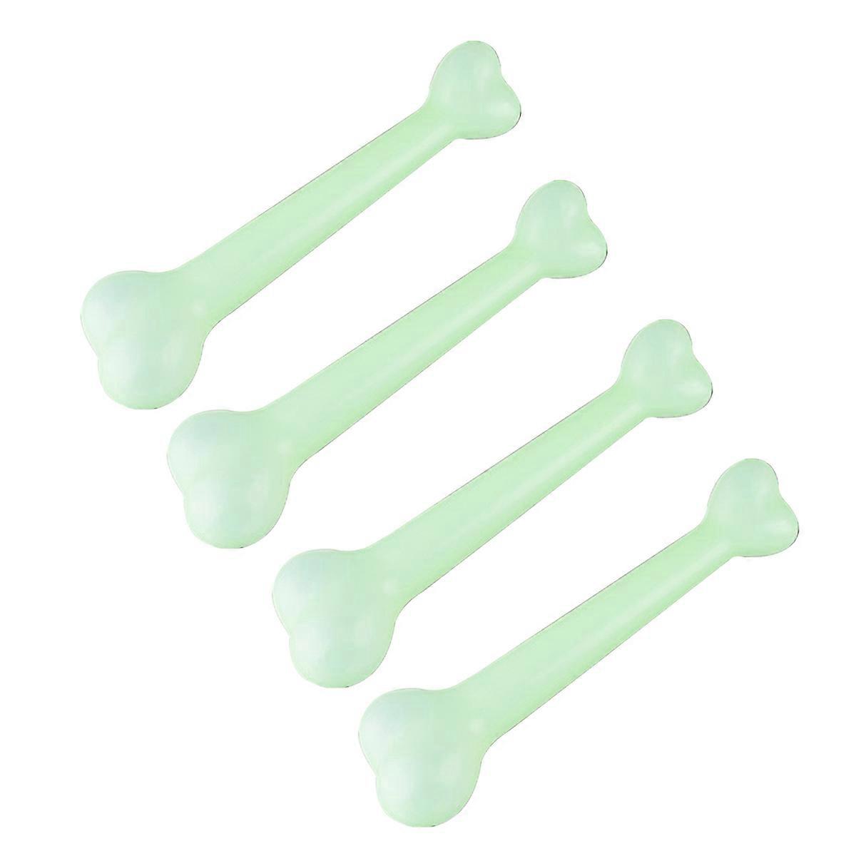 Simulative Human Skeleton Plastic Bones Party Decoration Kids Adults Light Green 4Pcs