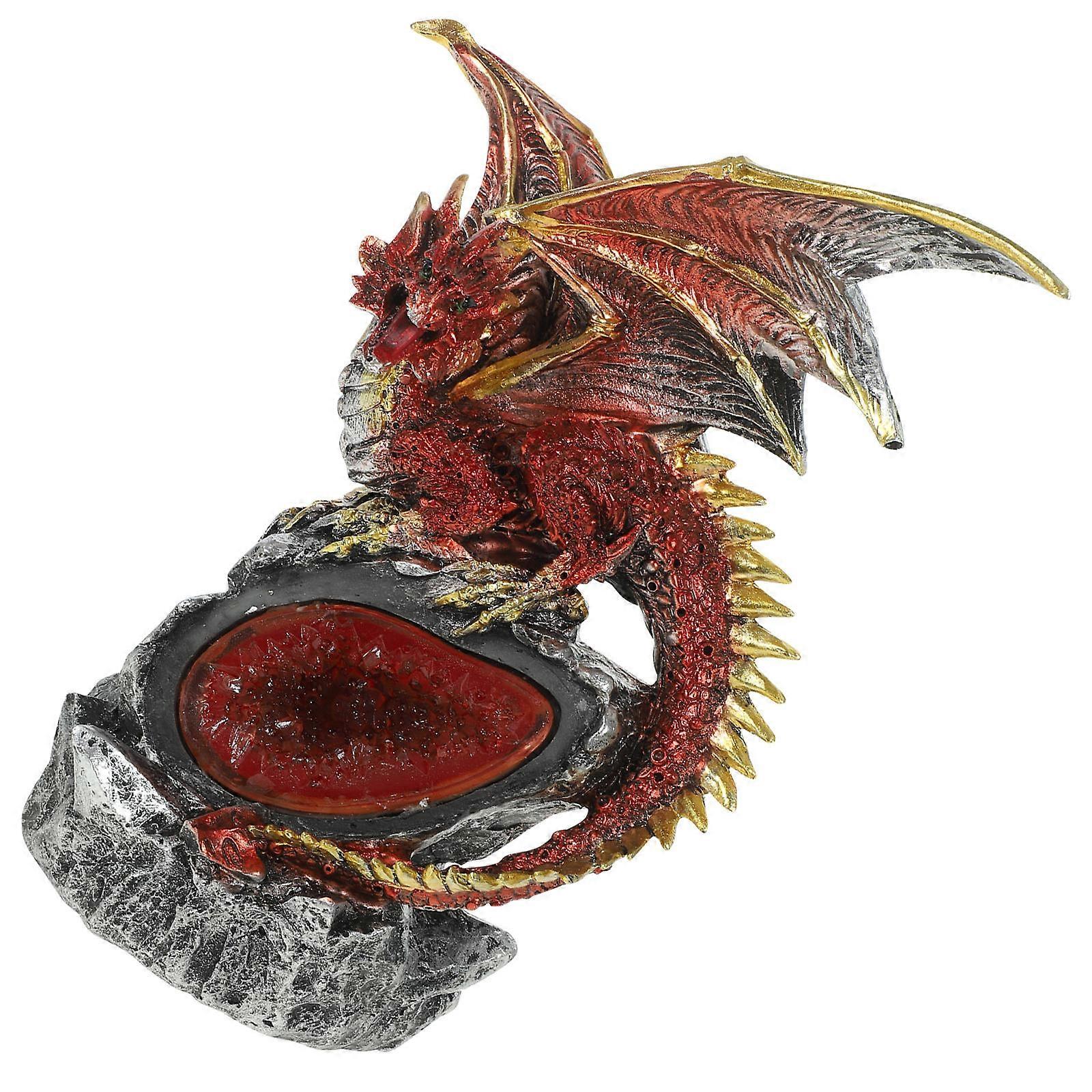 Gothic Style Dragon Figurine Ornament For Home Ornament And Indoor Use In Red Color 1 Piece