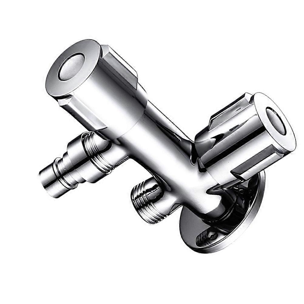 Washing Machine Valves with Ceramic Core for Home in Stainless Steel Silver Color 1in 2out Dual Control 0.75 inch