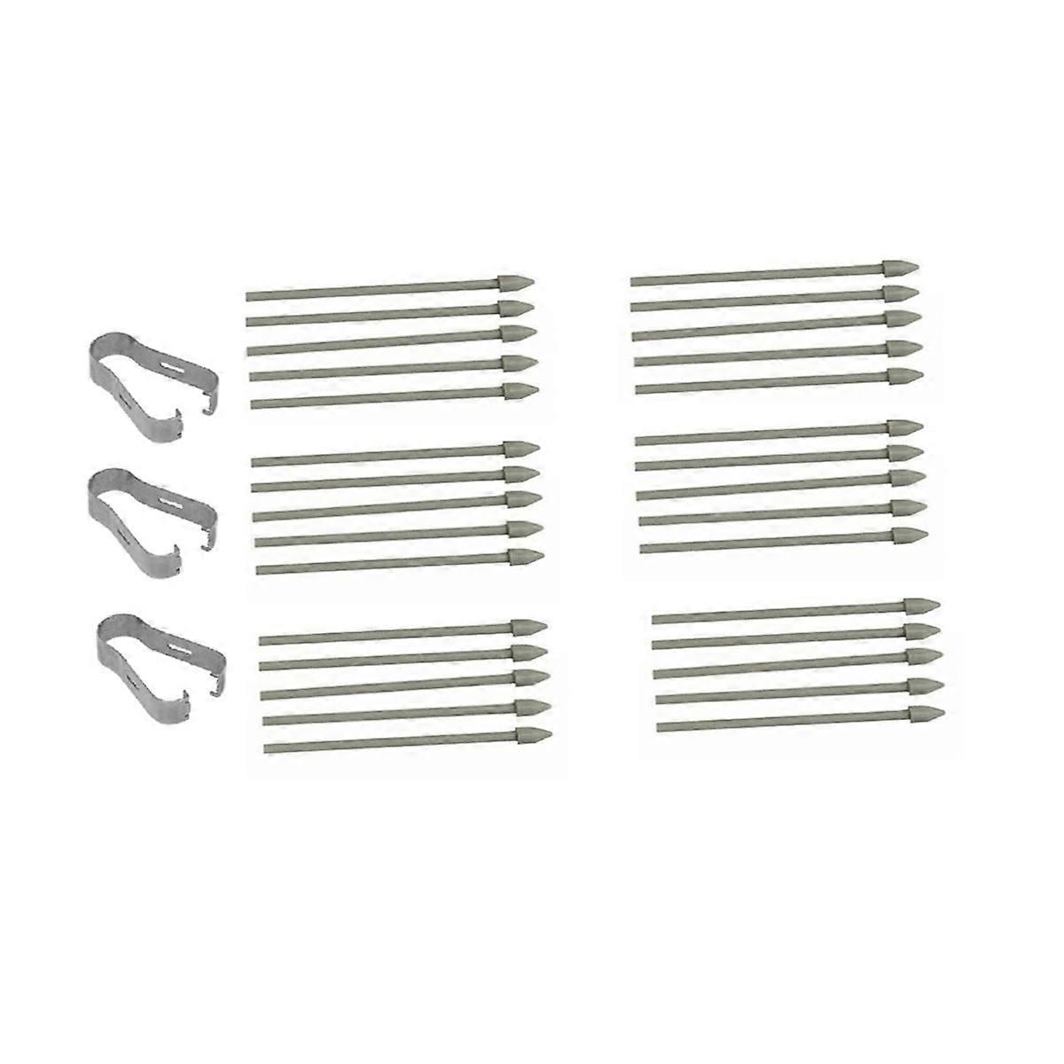30 Pcs Touch Stylus Pen Nib Soft Pen Tips Replacement for Galaxy Tablet Phone S6 NOTE 10 20U with Tool Gray