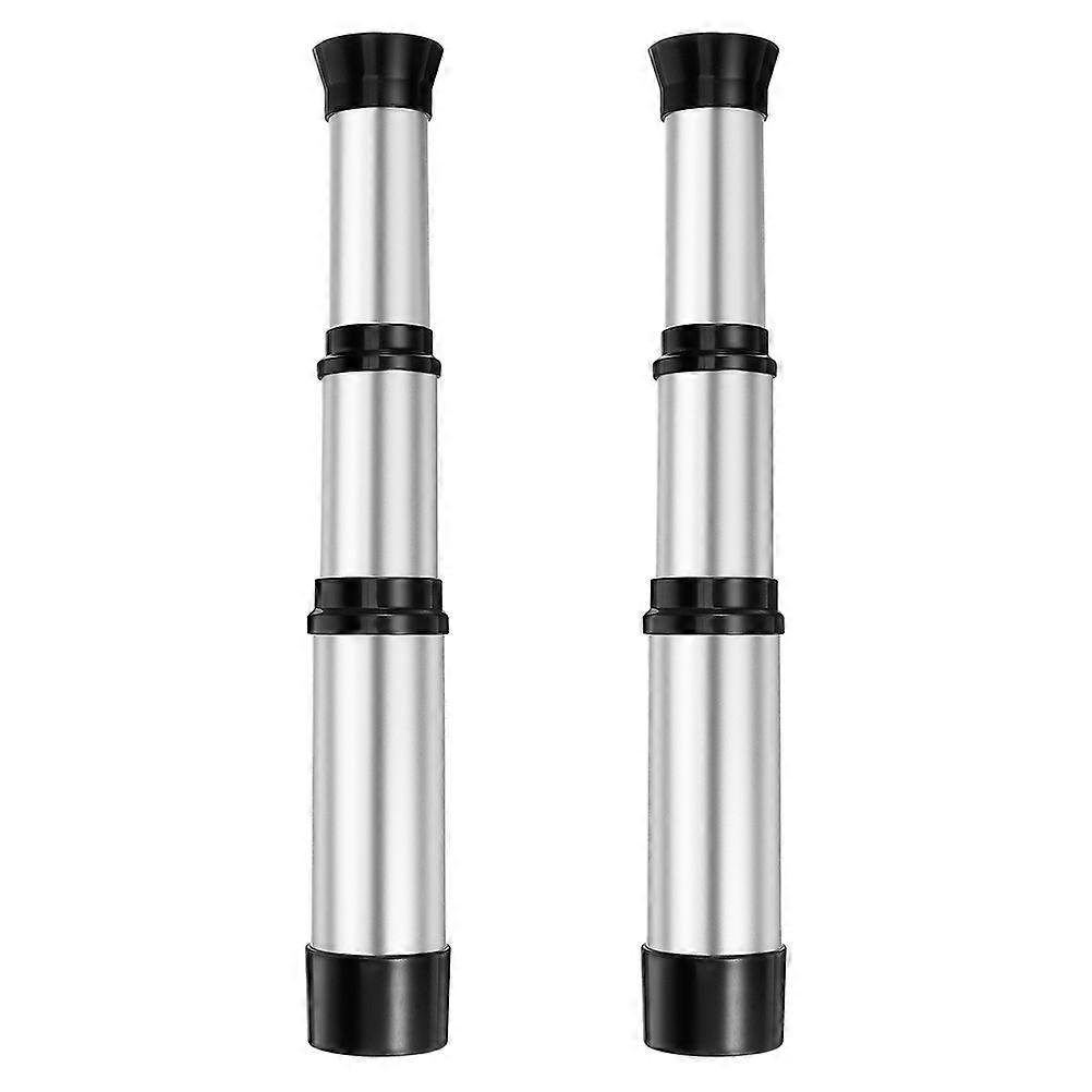 Silver Mini Telescope for Kids Plastic Telescopic Design Encourages Exploration Ideal for Family Activities 5x Size