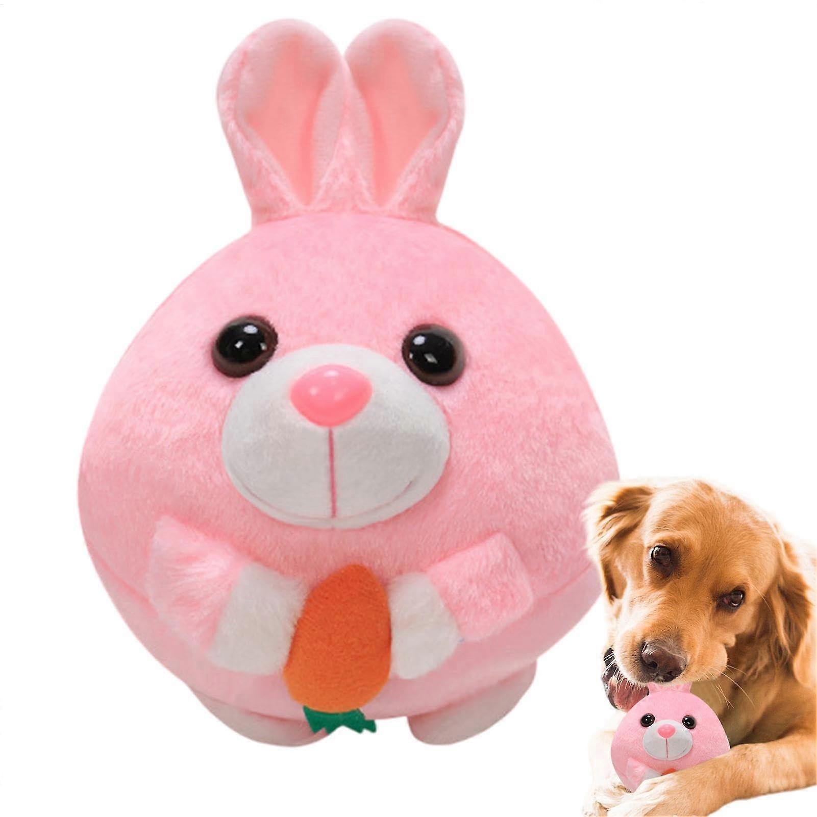 Talking Pet Plush Rabbit Toy, 5.91 x 5.12 x 5.51 Inches, Bouncing Ball, Moving Plush for Kids and Pets