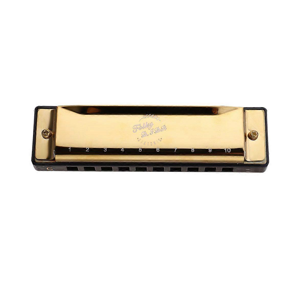 Professional Harmonica Exquisite Music Instrument for Beginner Students MusiciansGolden