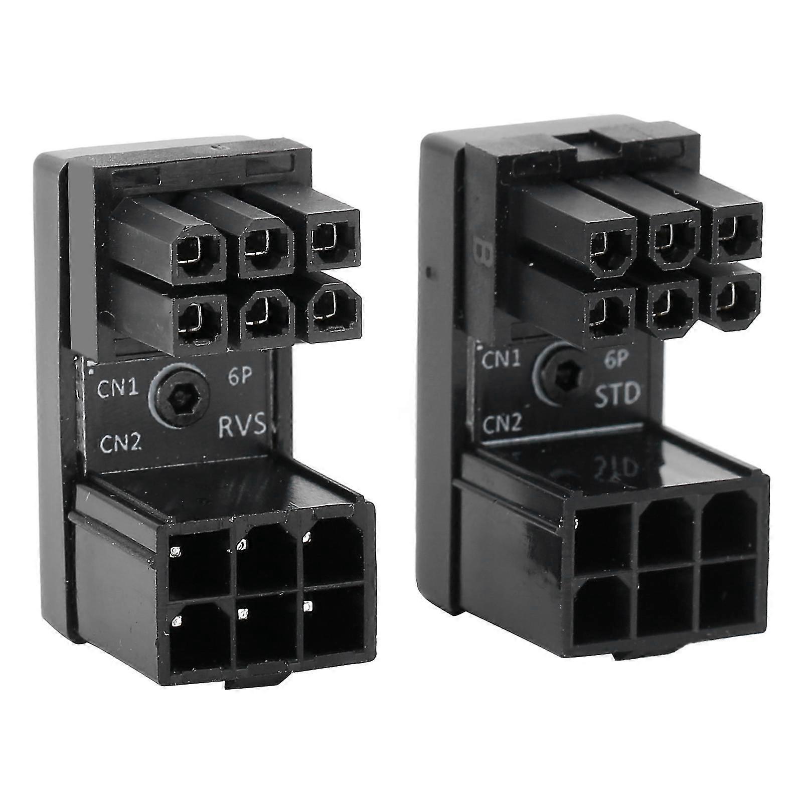 ATX 6-Pin Adapter for Desktop Computers Graphics Card Female to Male 180 Degree