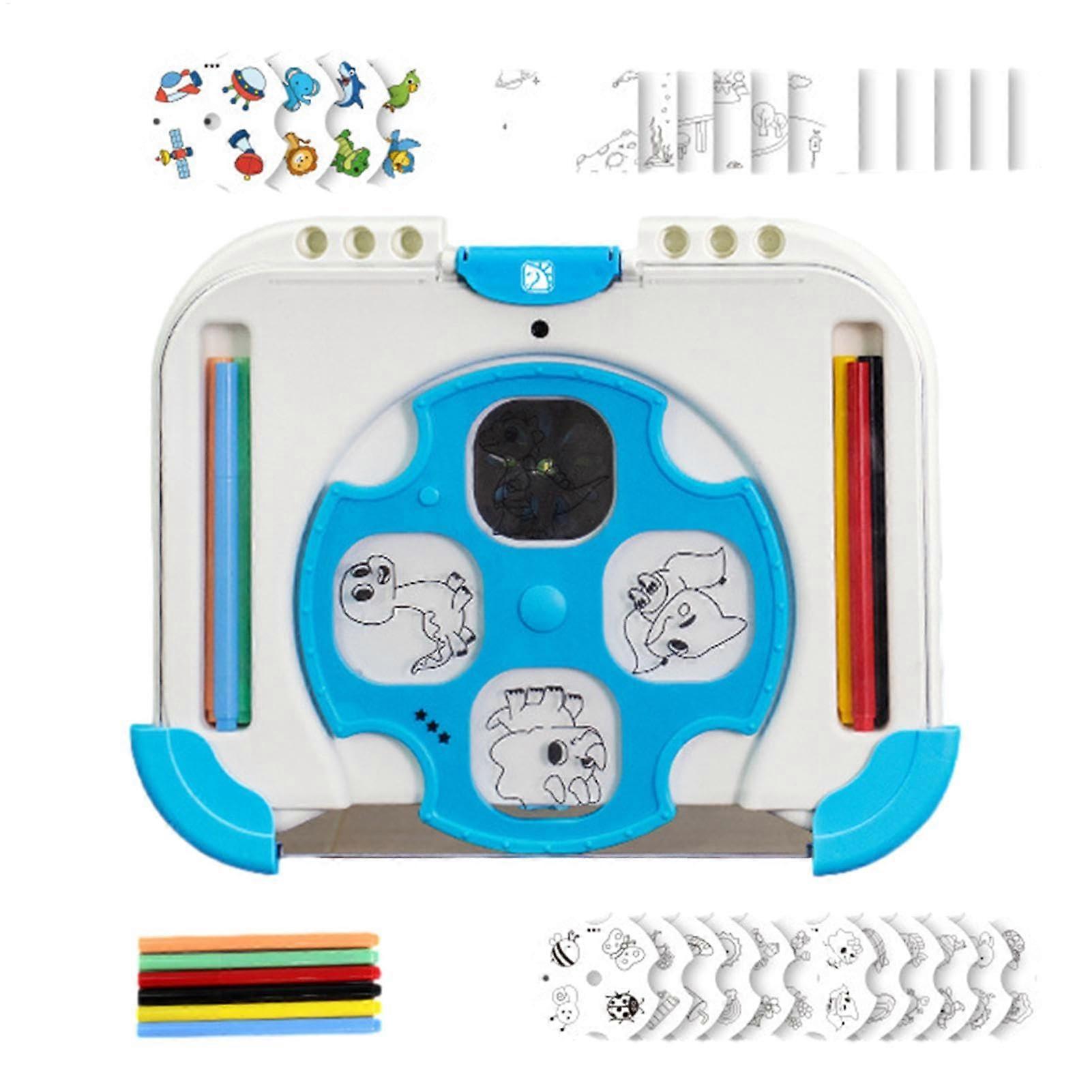 Projector Sketcher for Children - Drawing Projector with 12 Themes, Smart Tracking, Blue Color for Boys and Girls