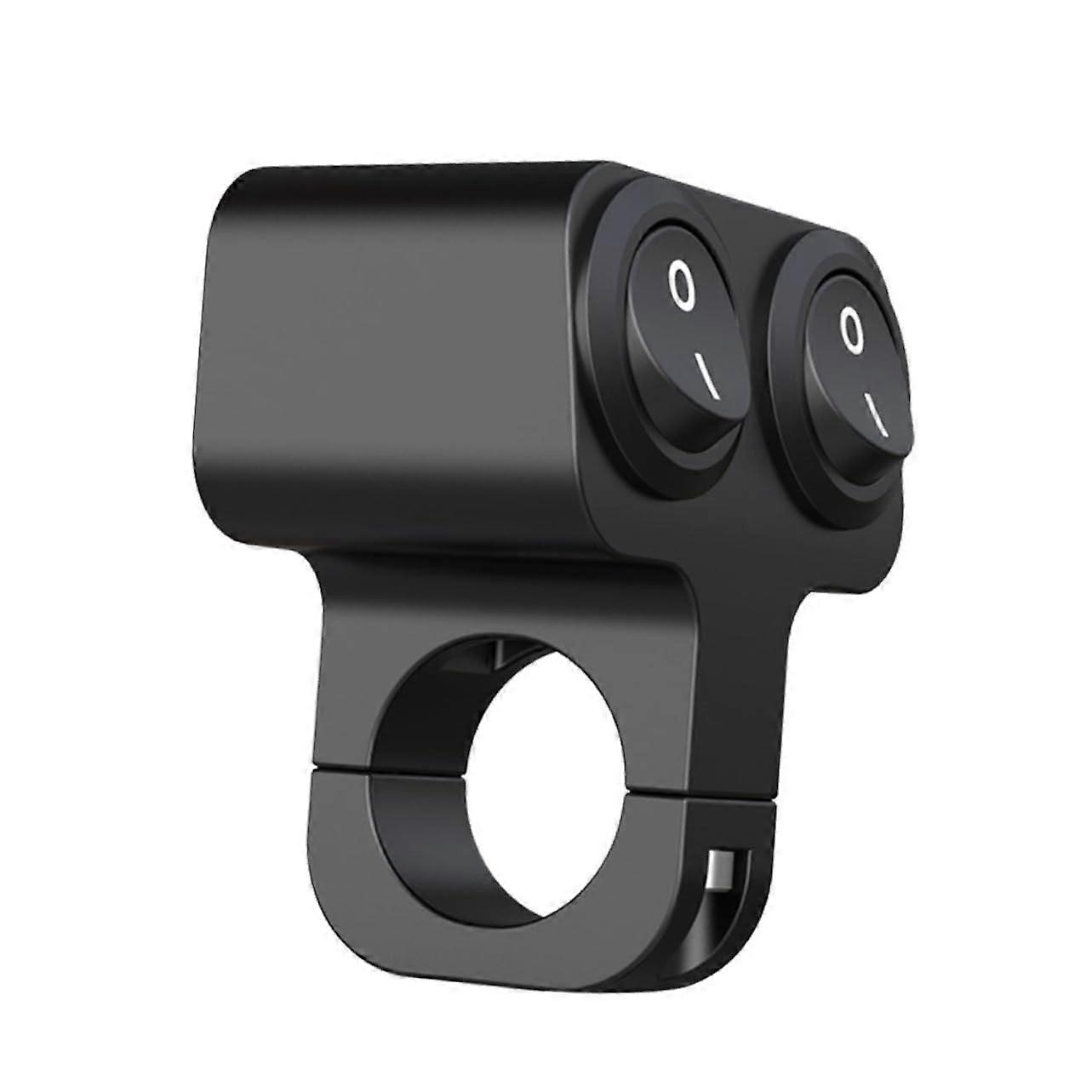 Waterproof Motorbike Handlebar Switch Replacement for Headlight Emergency Light with Dual Toggle Switch for Motorcycles and Scooters