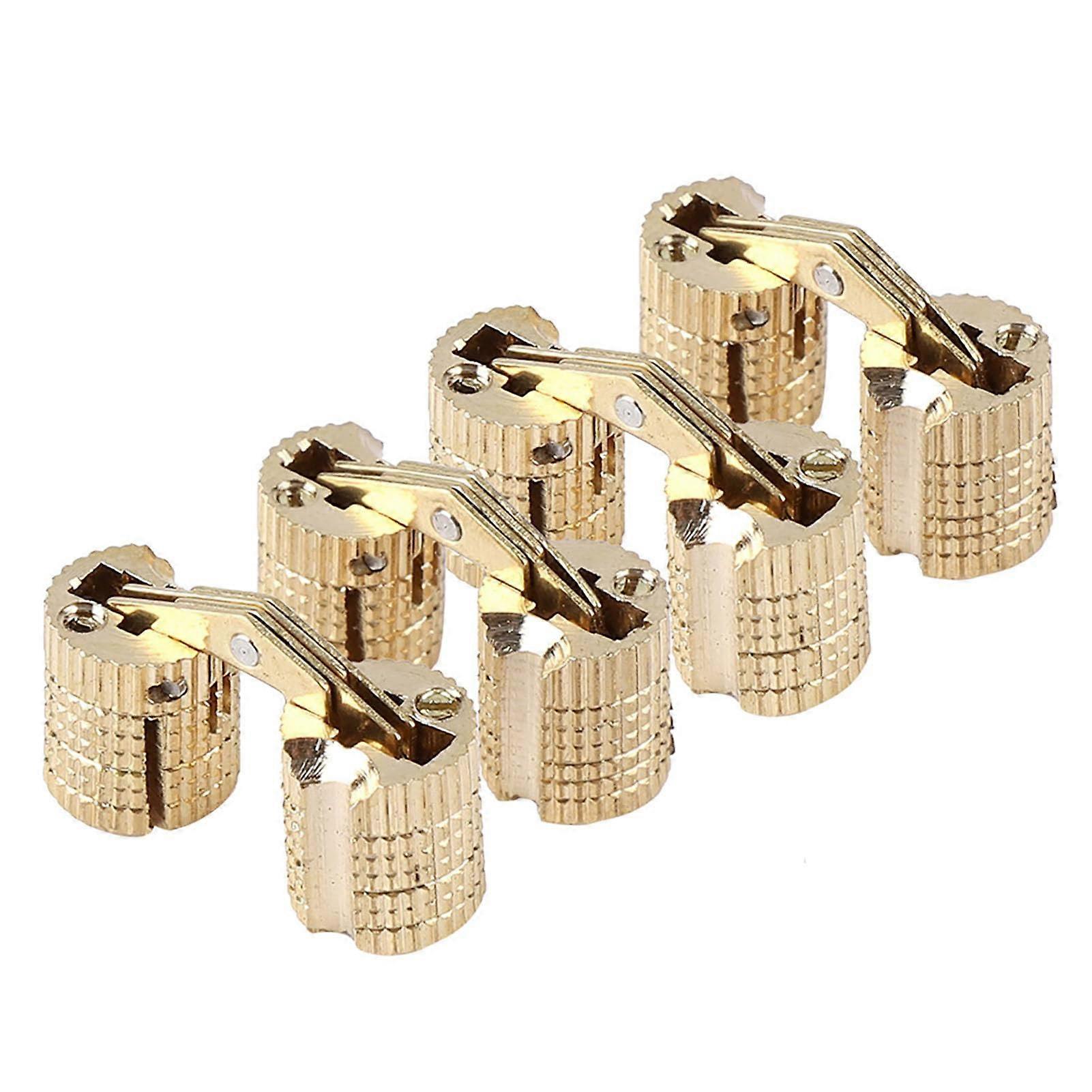 Hidden Hinge 4pcs/Pack Copper Brass Cabinet Box 180° Opening Angle Heavy Duty Hardware