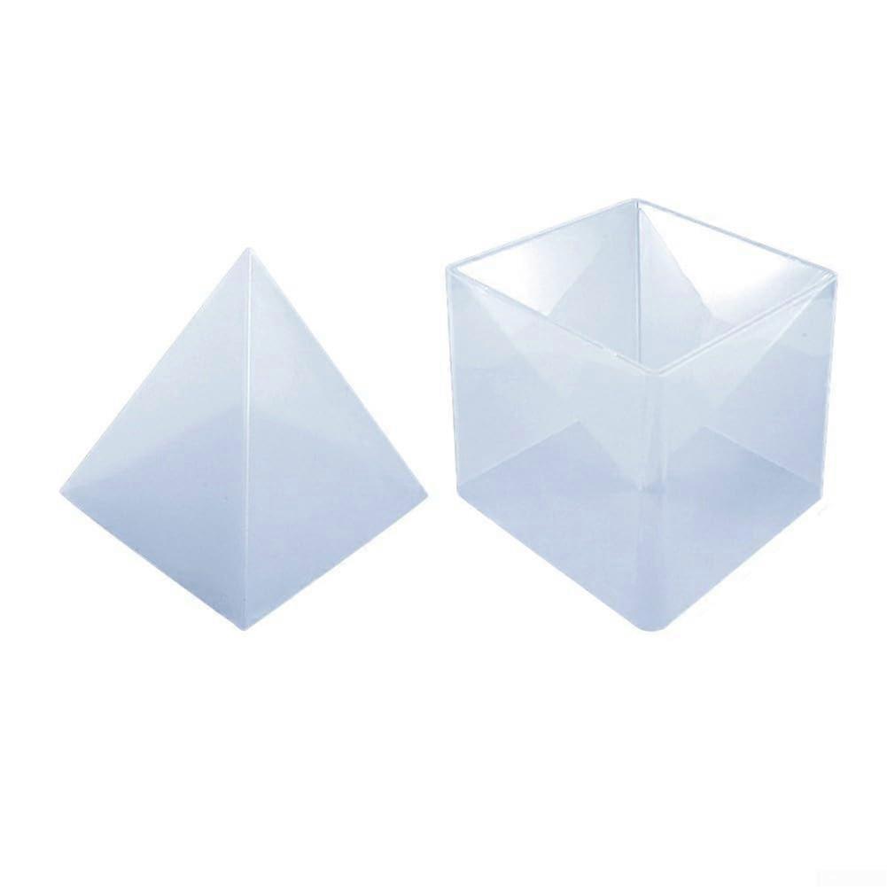 15 cm Silicone Pyramid Mold for DIY Crafts - Versatile Silicone Pyramid for Creative Projects (1 Piece + 1 Piece)