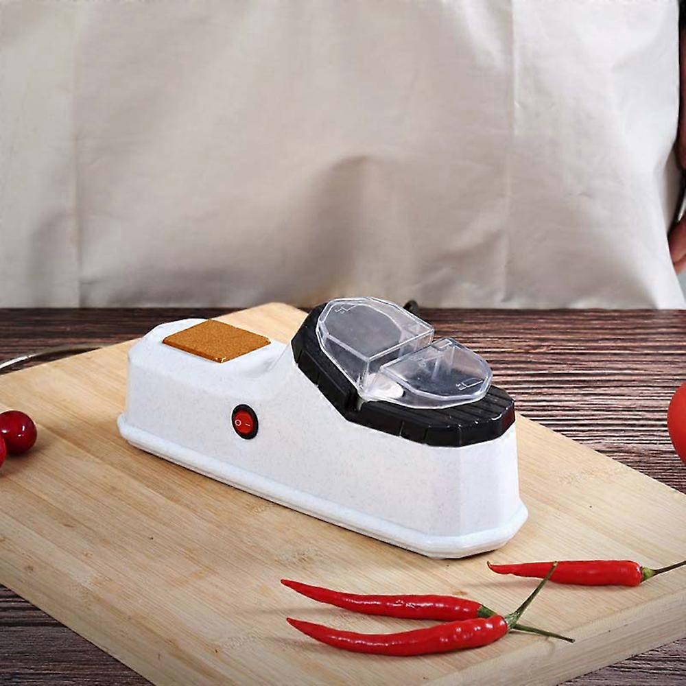 Electric Knife Sharpener USB Powered Multi-Function Electric Knife Sharpening Tool for Chef Kitchen Knife Fruit Knives Scissors