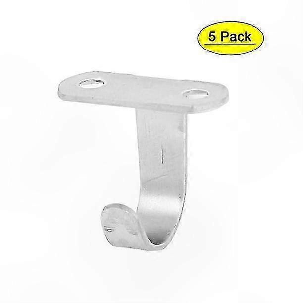 5-Pack Silver Wall Mounted Hooks for Wardrobe, Cabinet, and Coat Storage Solutions