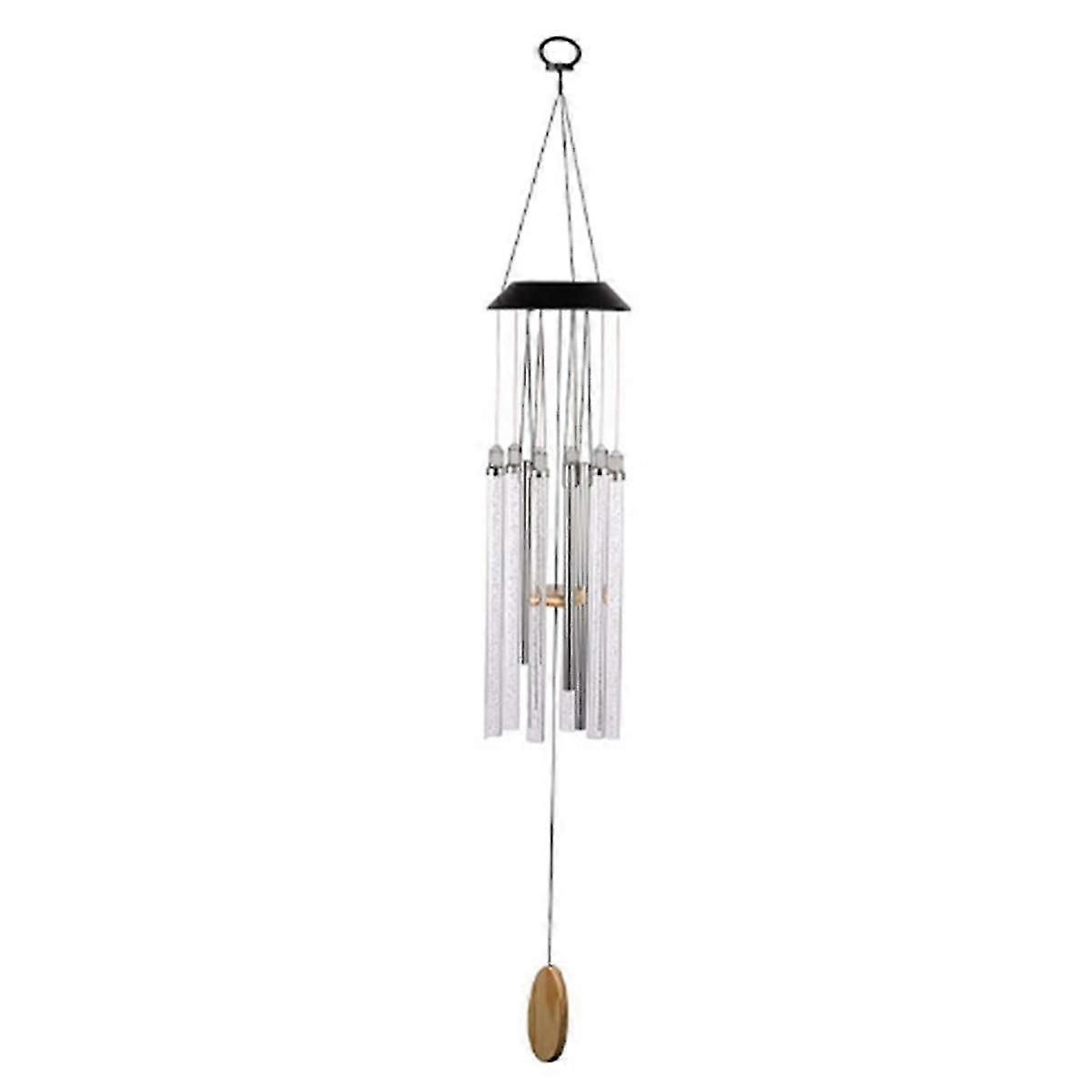 Solar-Powered LED Wind Chime Light in Various Colors: Waterproof Outdoor Hanging Tube Light
