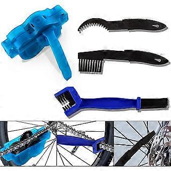 Bicycle Chain Cleaner, Bike Chain Cleaner, 4 Pieces Bicycle Cleaning Kit, with Chain Cleaning Brush, Motorcycle Chain Cleaning, Used for All Types of