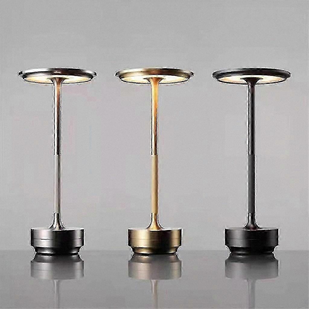 Dimmable Waterproof Metal Table Lamp, Cordless USB Rechargeable, 1 Piece