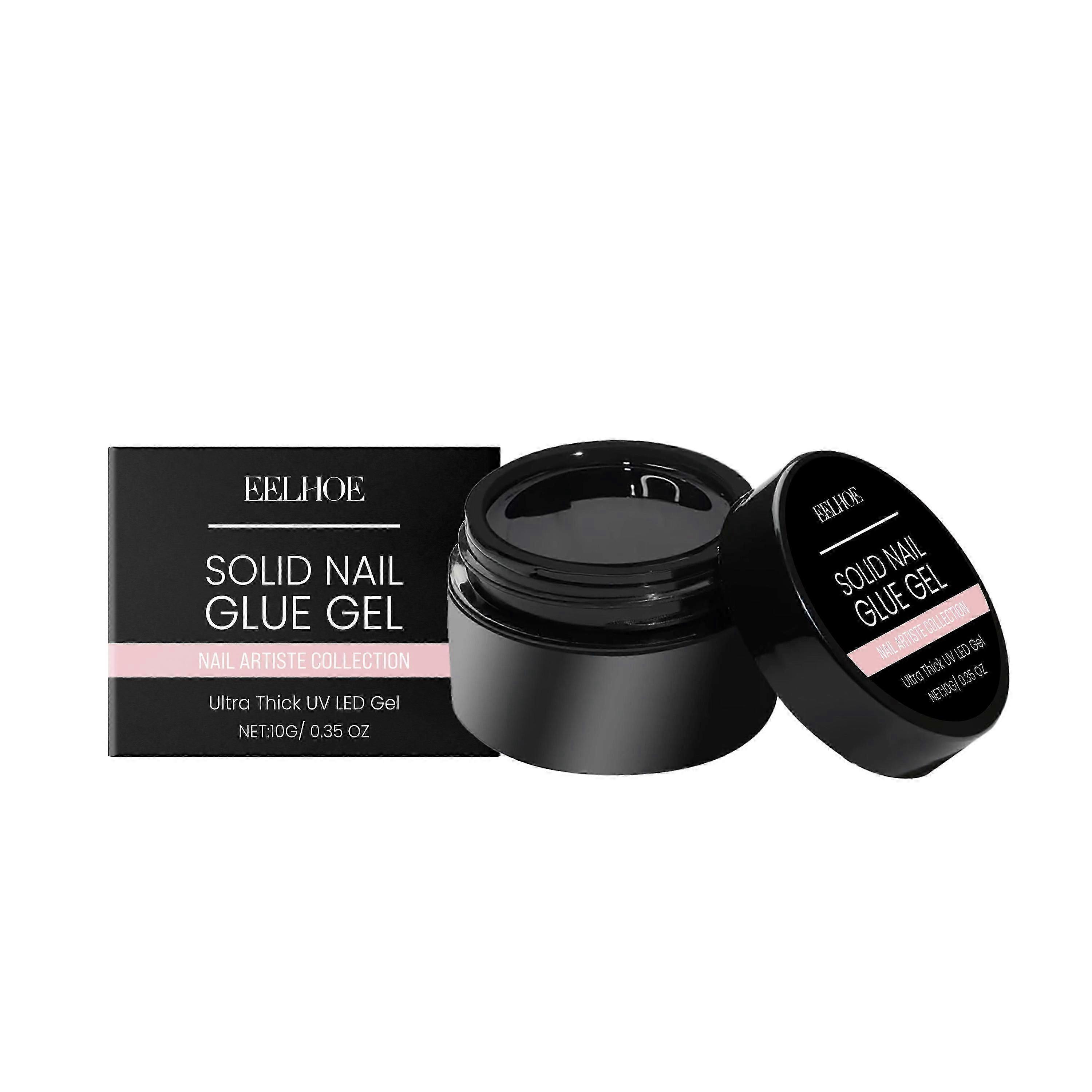 La colle à ongles adhésive solide pour plaque à ongles EELHOE est facile à utiliser, portable, douce, stable et durable