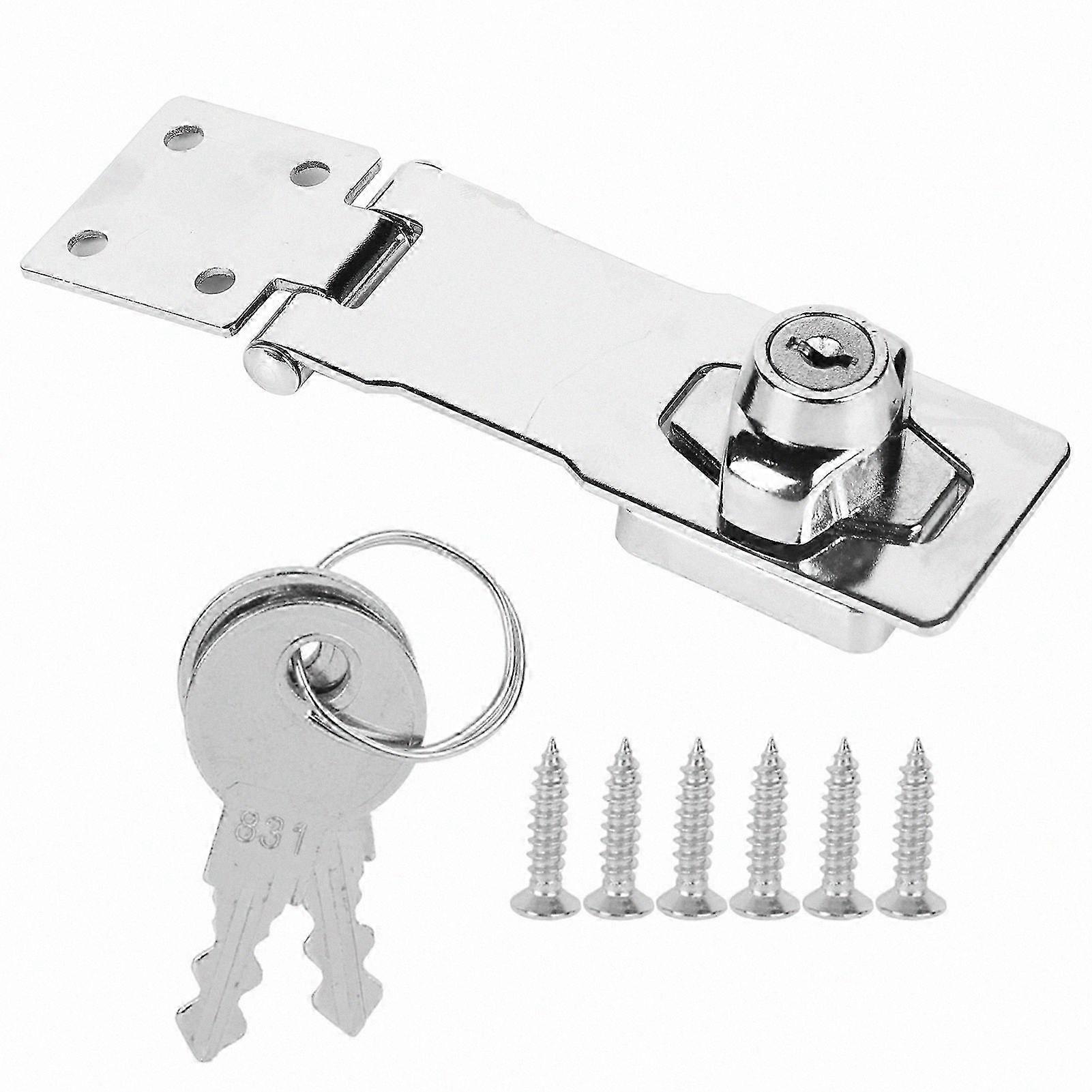 Secure Keyed Hasp for Small Doors, Drawers, Cabinets, and Household Tools