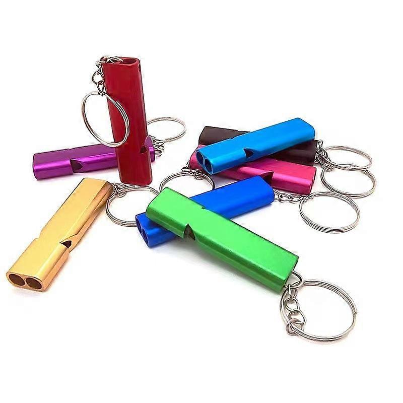 Dual-frequency outdoor whistle, made of metal, suitable for various scenarios