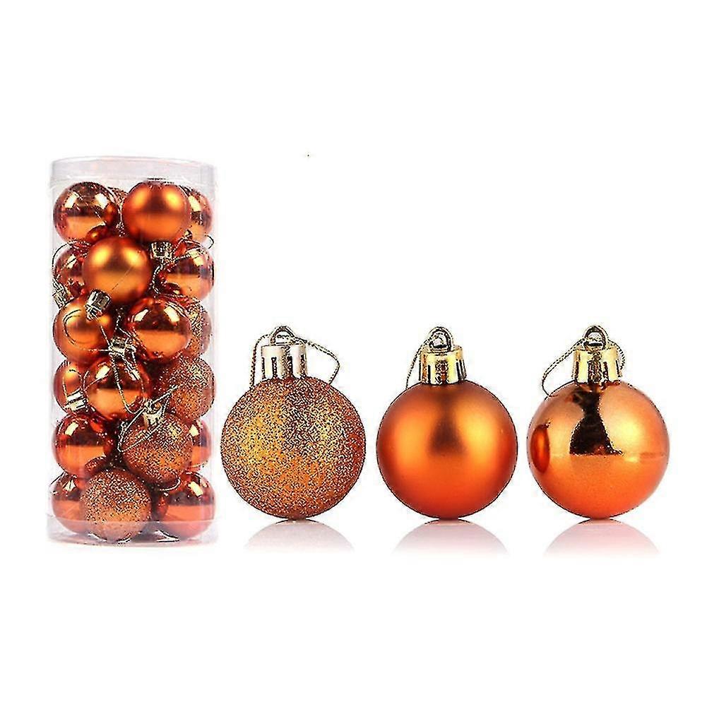 Christmas balls, 24-piece set, three-color, lightweight and good for decoration