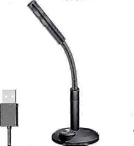 USB Computer Microphone, USB PC Mute Button with LED Indicator Plug & Play Mac / Windows Compatible for Recording, Youtube, Games