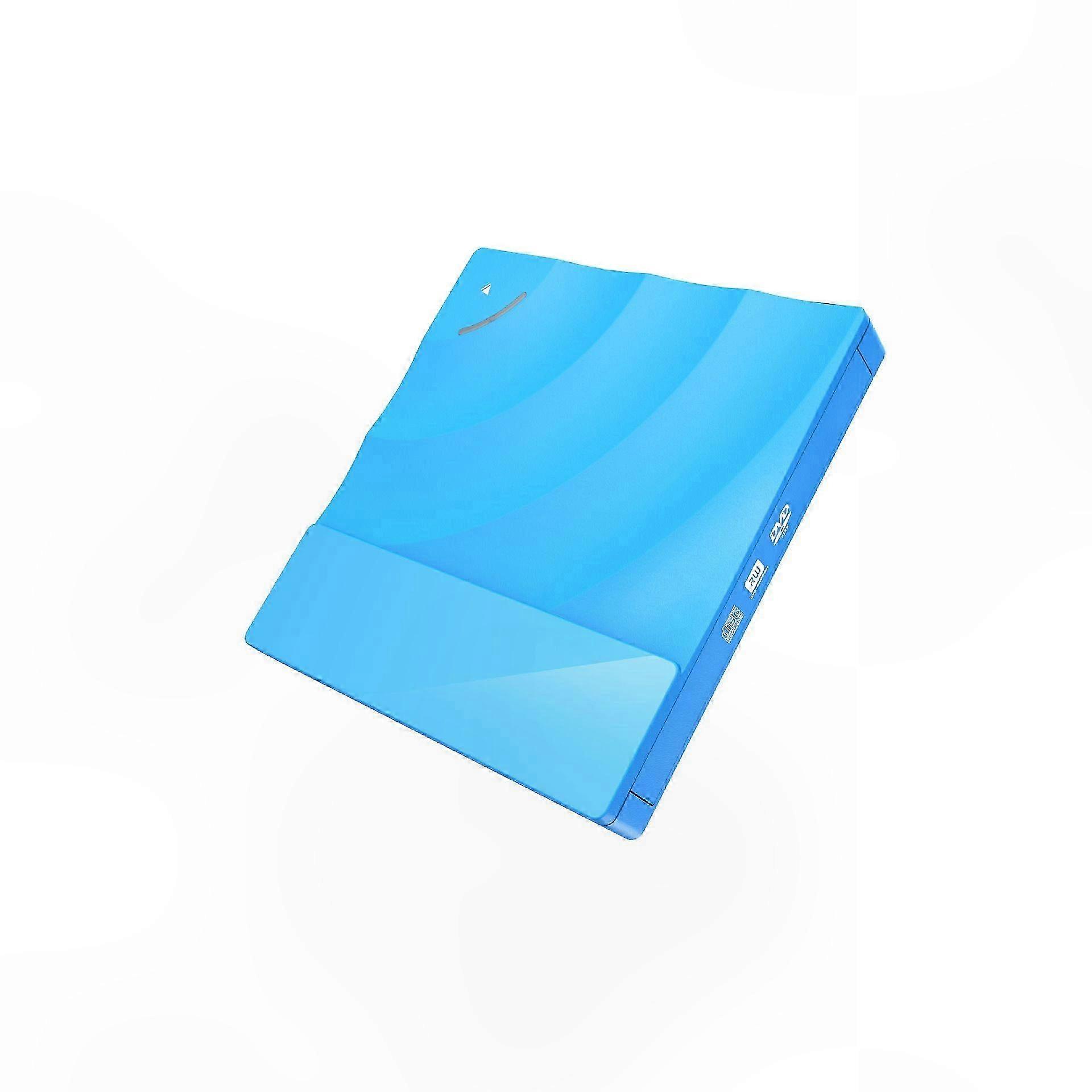 Portable External DVD Drive, USB 3.0 High-Speed CD/DVD Reader, Slim Optical Disk Player, Blue