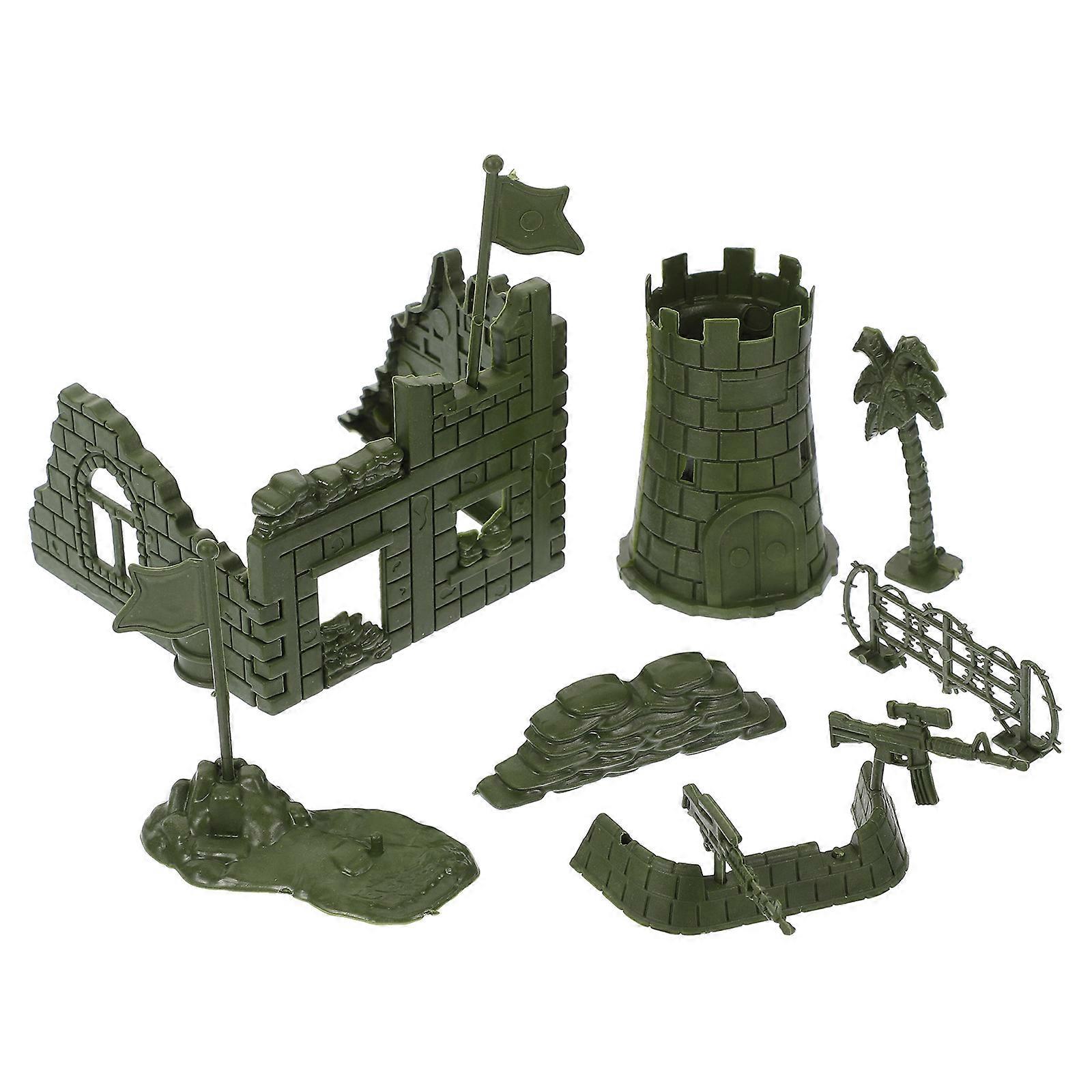 1 Set Children's Military Toy Set with Army Model for Diy Sand Table Decoration