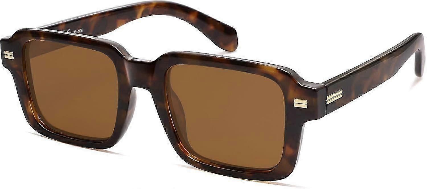 High quality Retro Square Polarized Sunglasses for Women Men, 70s 80s