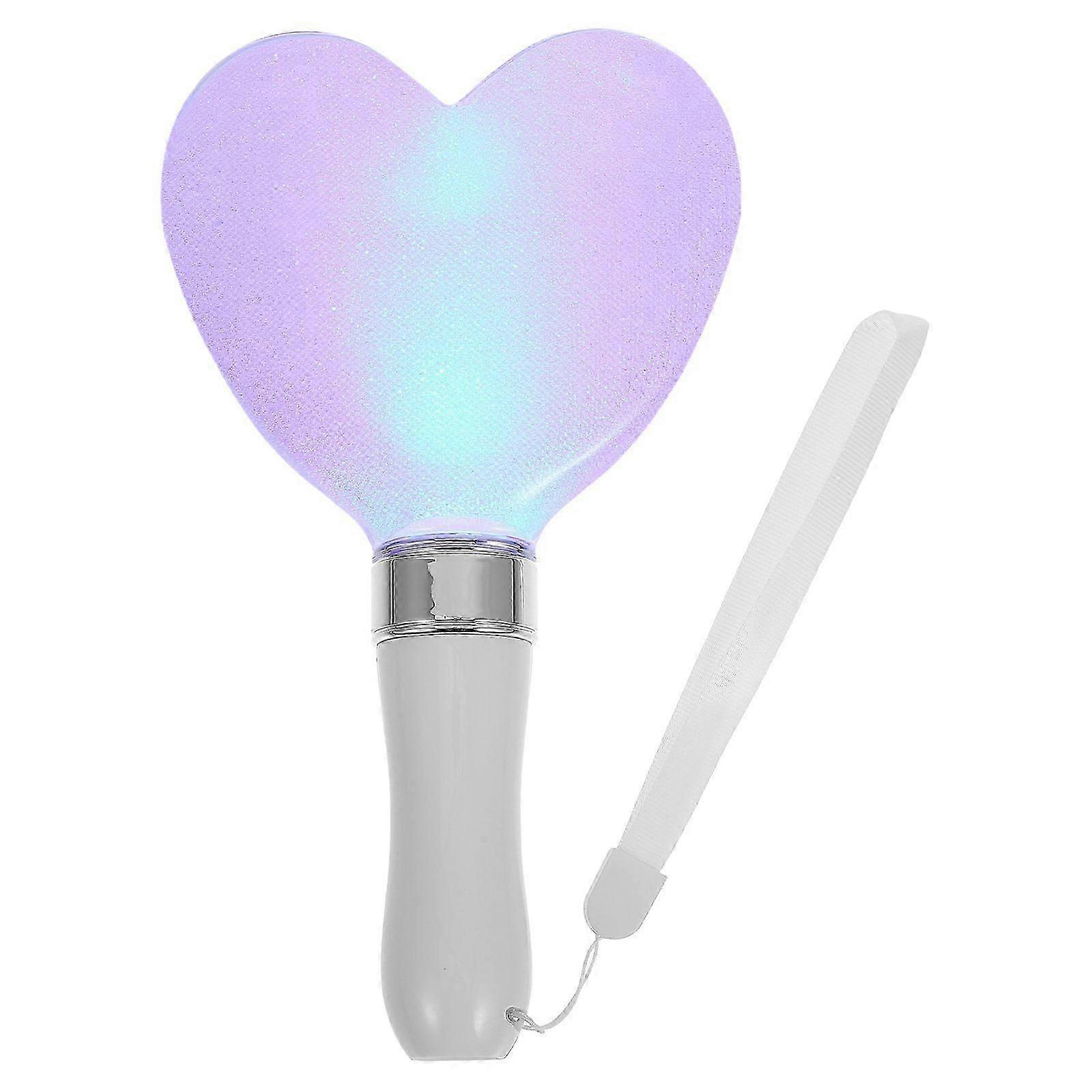 Portable 15 Color Led Light Stick For Concerts Heart Shaped Cheer Wand Battery Powered Flashing Light For Parties Raves Festivals Birthday Celebration