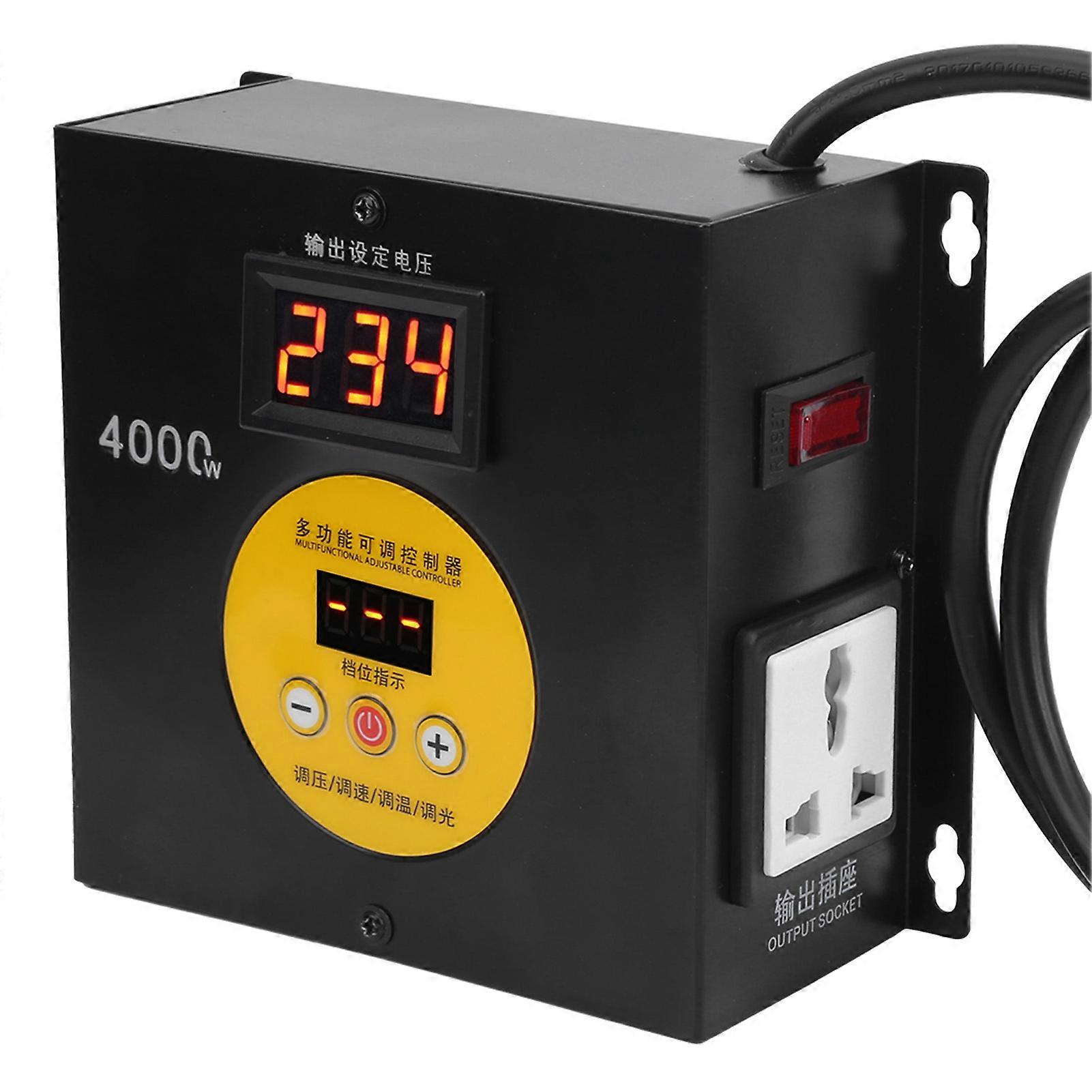 4000W Digital Voltage Regulator Motor Speed Controller AC220V UK Plug