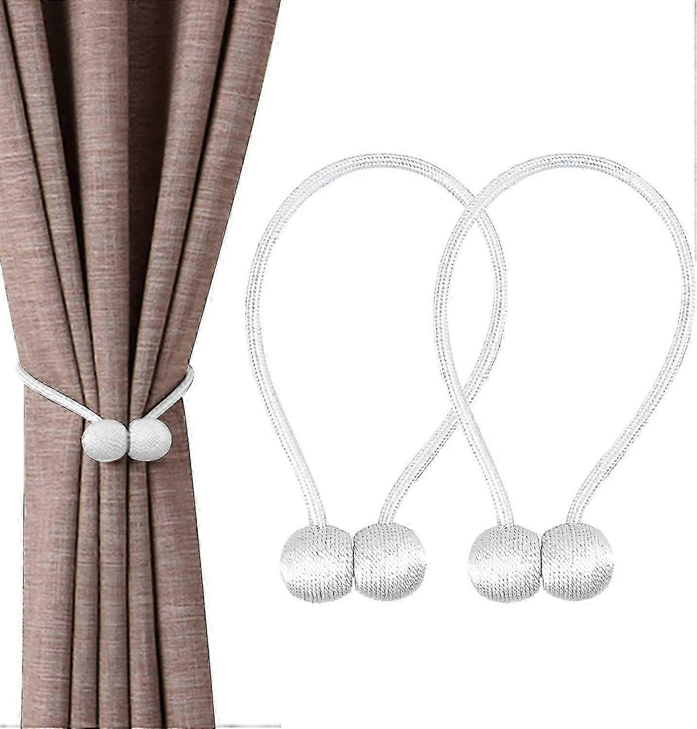 Magnetischer Vorhang Holdbacks Tiebacks, 2er Pack 16 Zoll Tie Backs Holdback für Blackout Sheer Window Home (ShiKai)