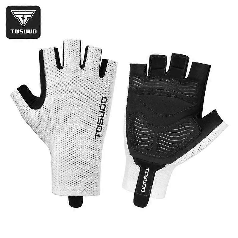 Unisex Breathable Half-finger Cycling Gloves - Sun Protection For Summer Road