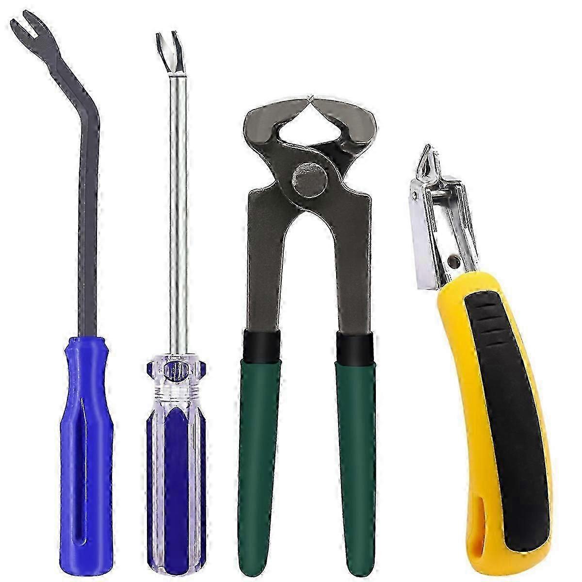 2025 4pcs Upholstery And Construction Staple Remover Tools Set - Nail Remover, For Furniture Floor Craft