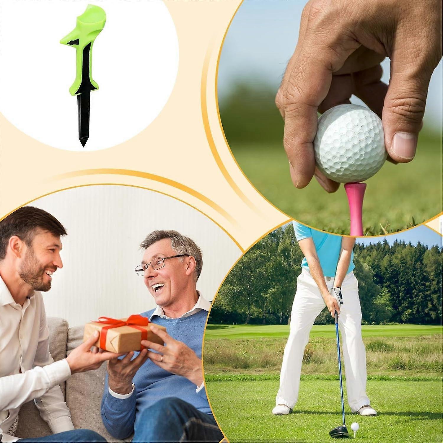 Golf Tees 10 Degree Tilt | Accuracy Improving Training Tees for Daily Practice and Lessons on Driving Ranges Green