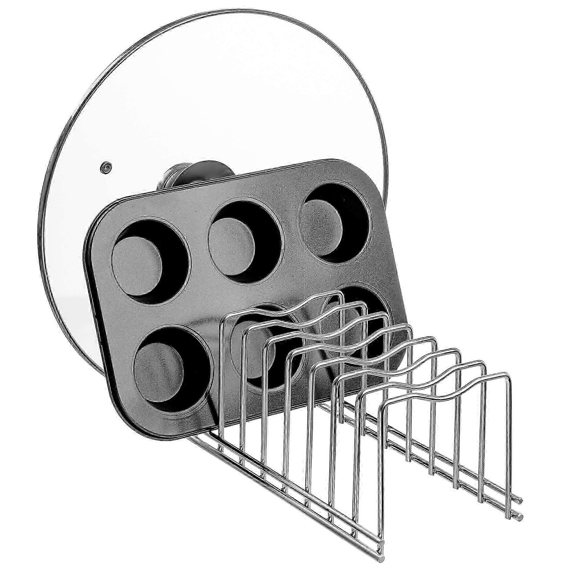 Pot and Pan Lid Holder Rack for Kitchen Storage 2025